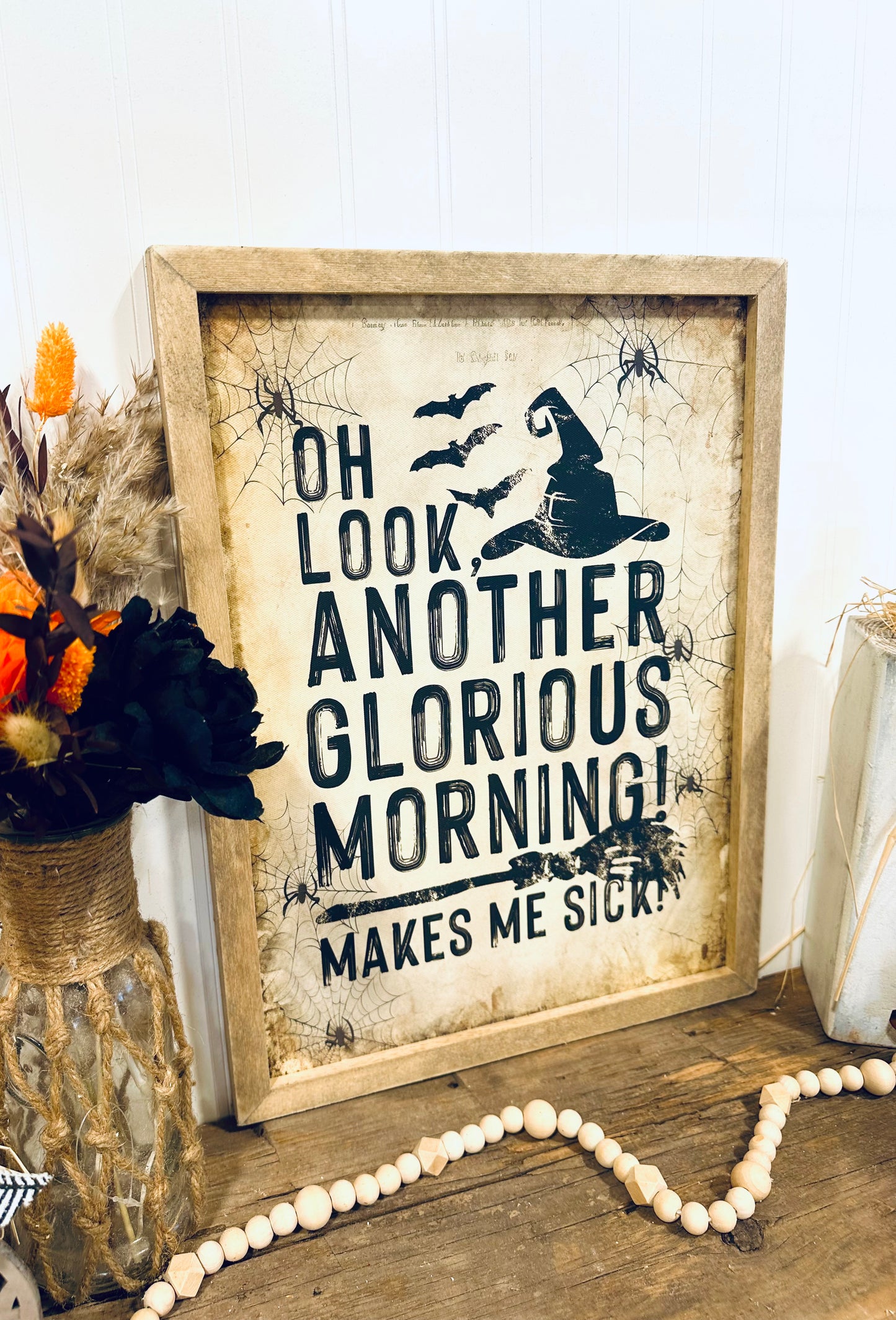 What a glorious morning Halloween framed canvas print