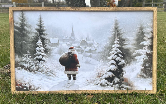 Santa village sign