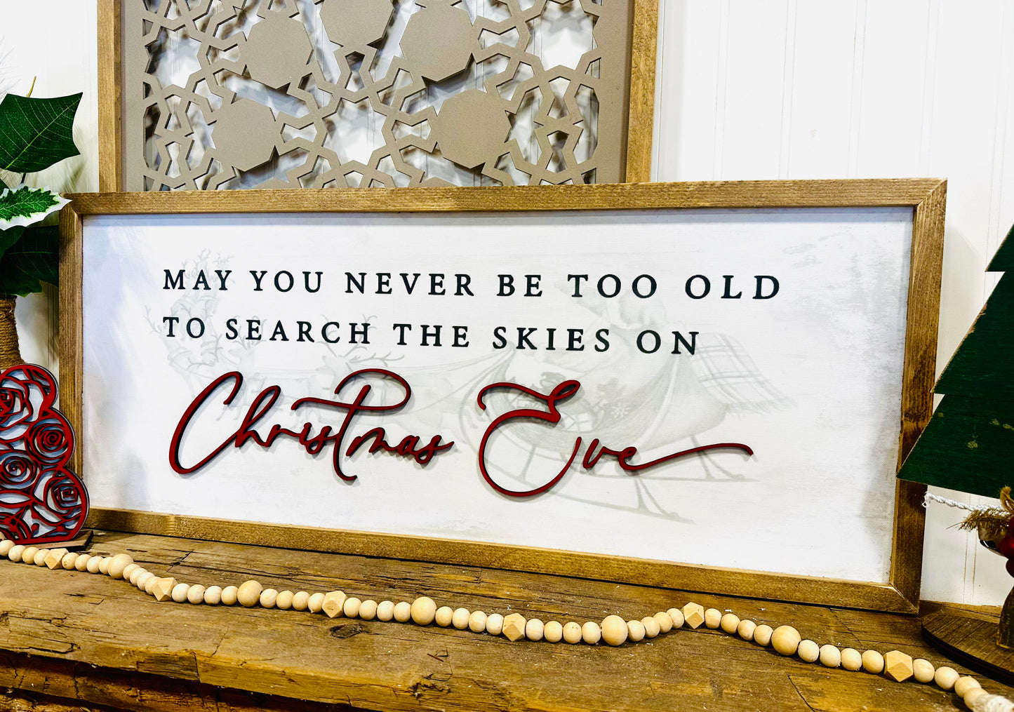 May you never be too old to search the skies Christmas canvas print