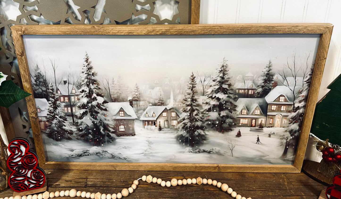 Ivory winter Christmas village