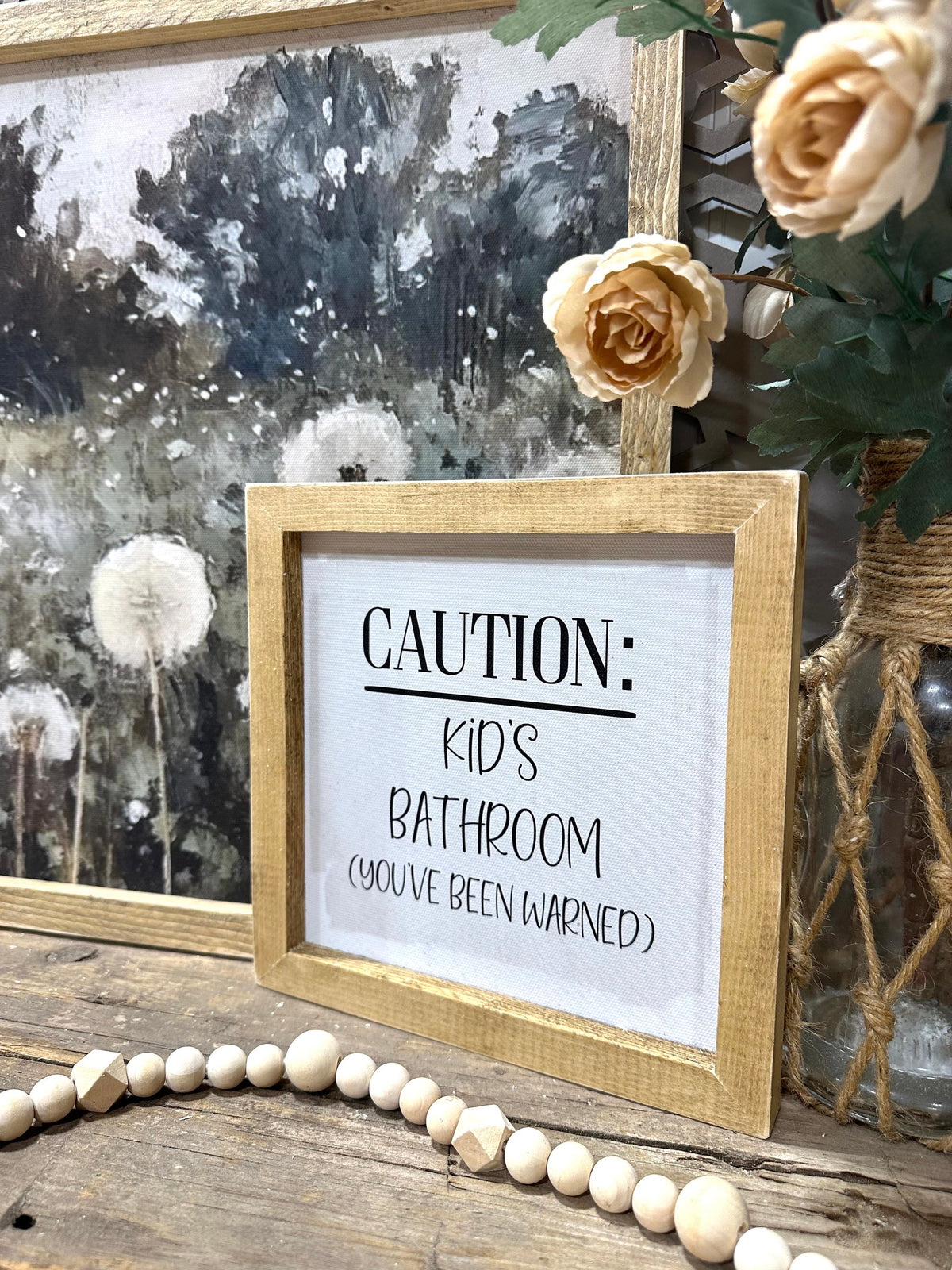 Funny bathroom home decor kids bathroom mini signs cute signs for the bathroom half bath wood framed signs
