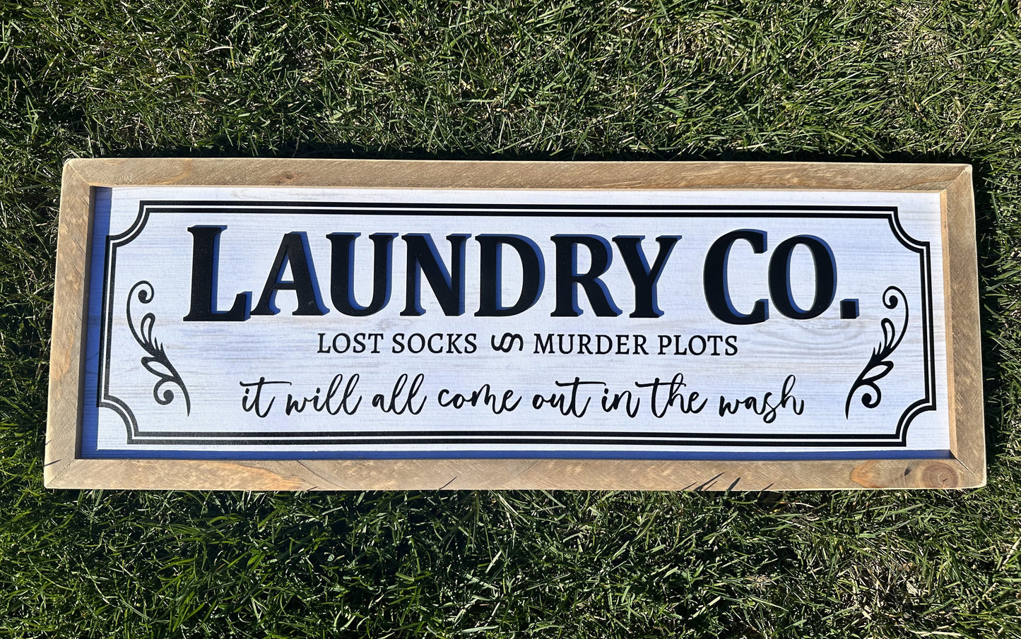 Laundry Co. farmhouse canvas framed sign