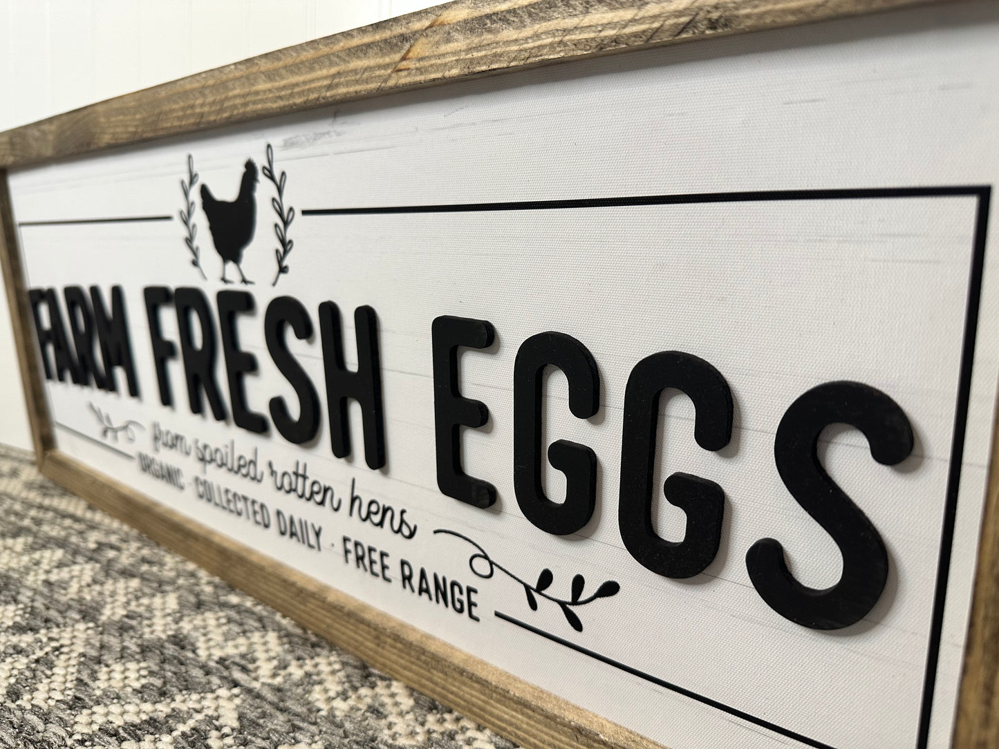 Farm fresh eggs farmhouse kitchen signs