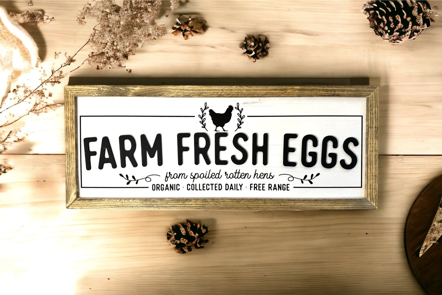Farm fresh eggs farmhouse kitchen signs