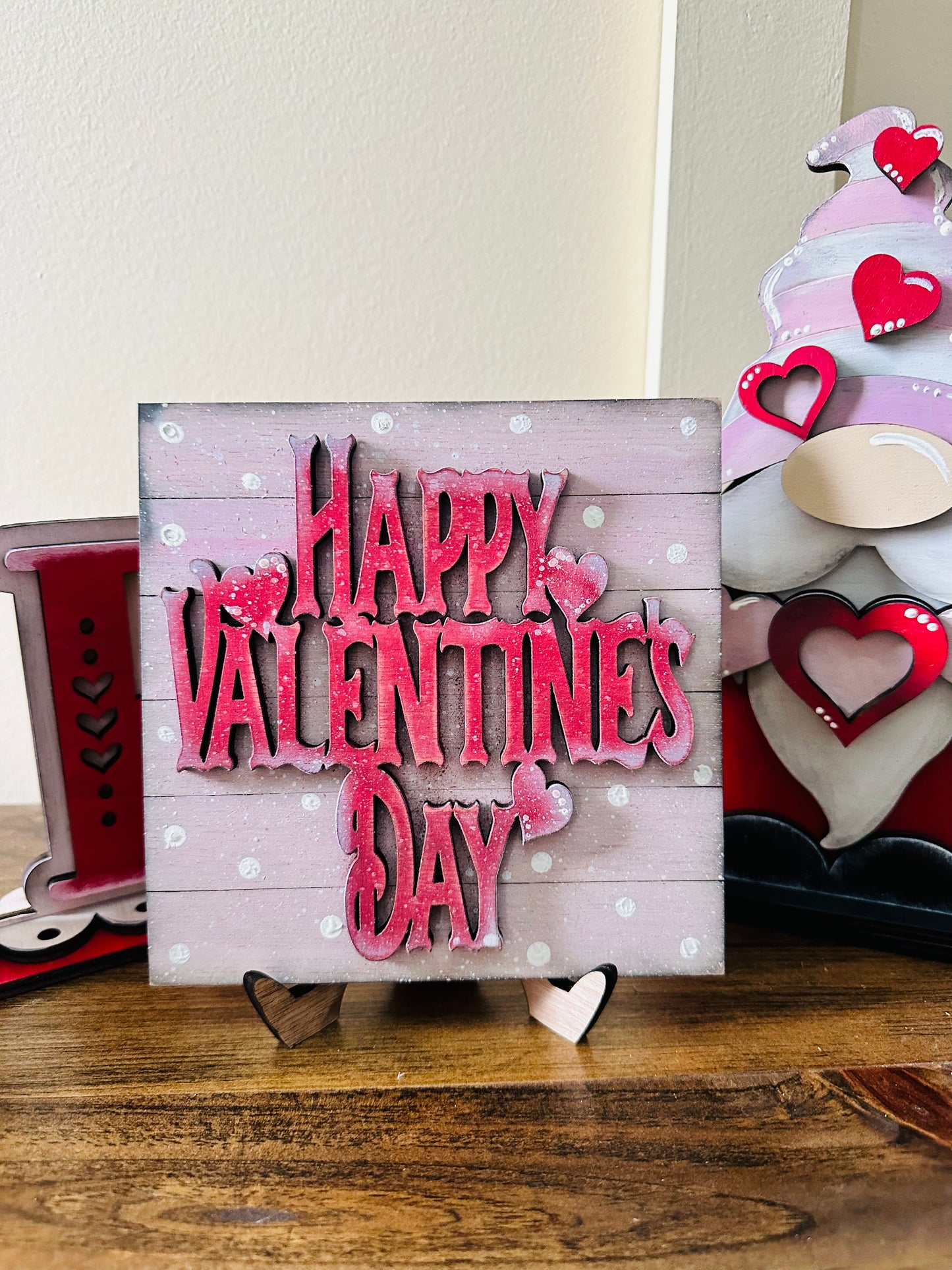 Valentine’s Day hand-painted mini signs