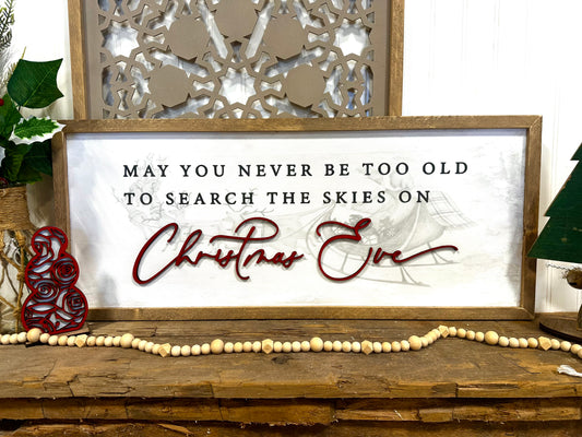 May you never be too old to search the skies Christmas canvas print