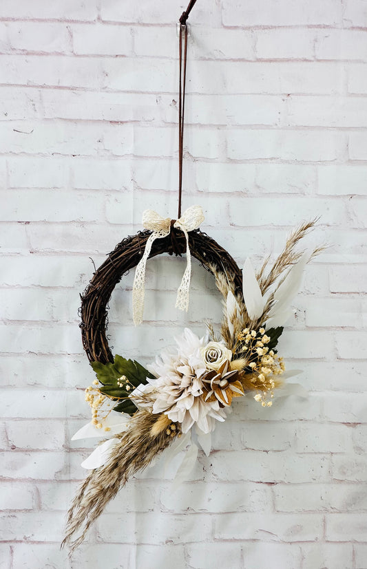 Grapevine boho wreath