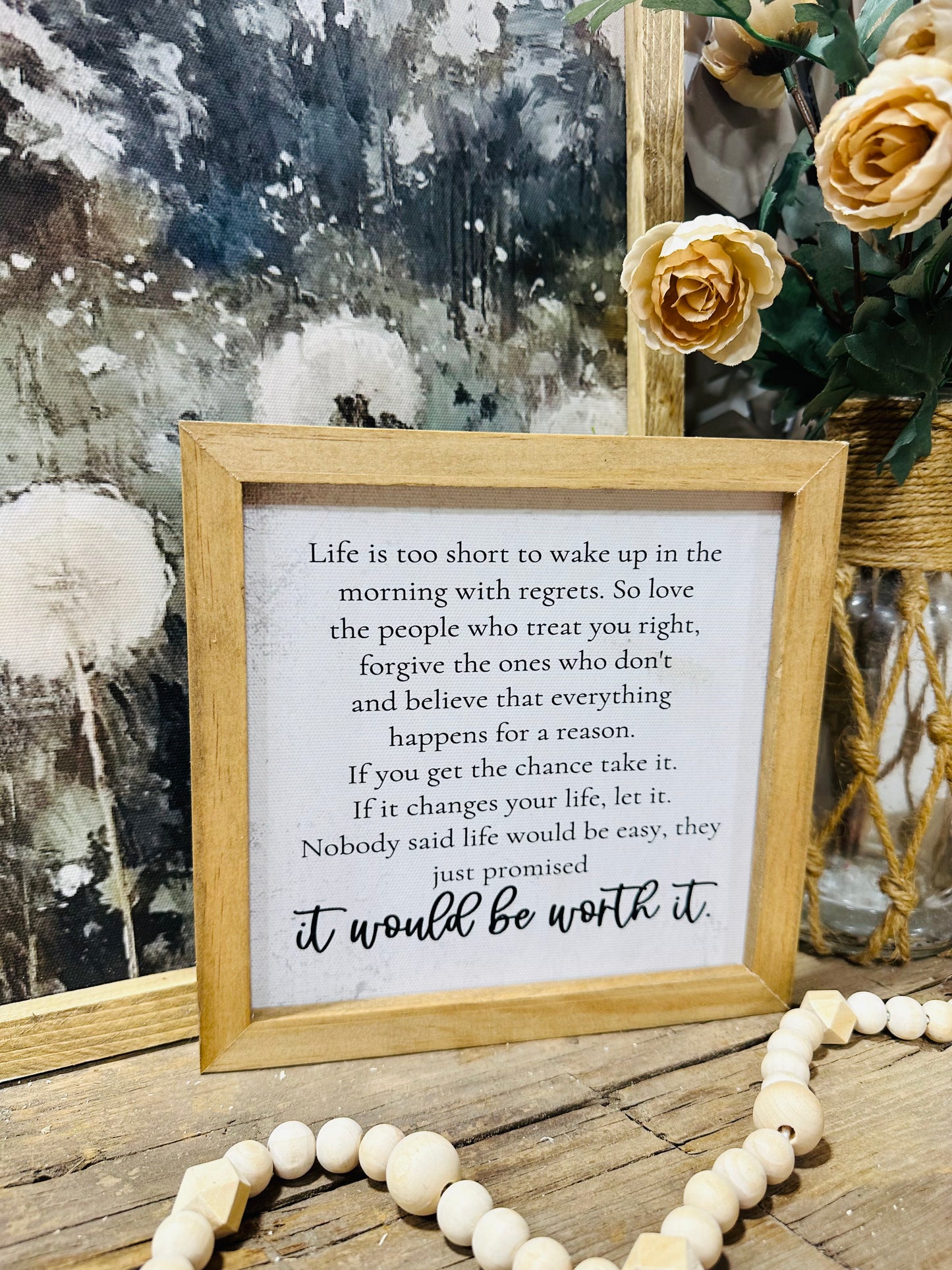 It would be worth it Dr. Suess quote framed canvas sign