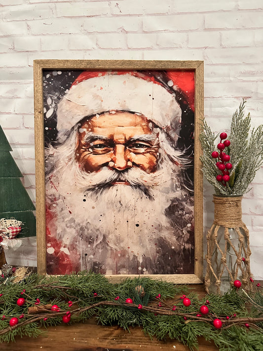 Watercolor Santa canvas print