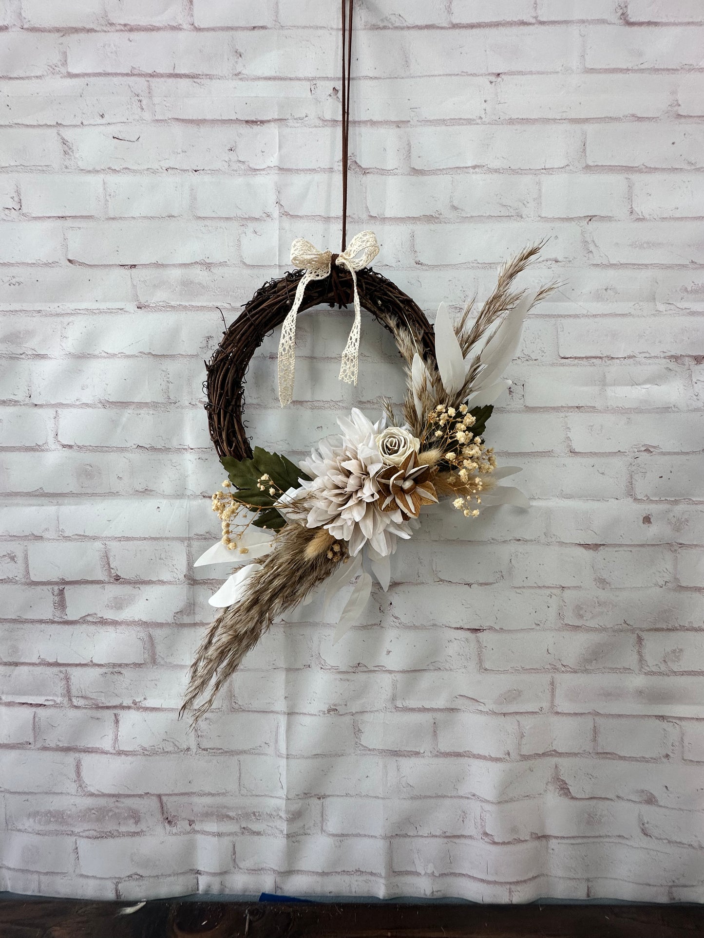 Grapevine boho wreath