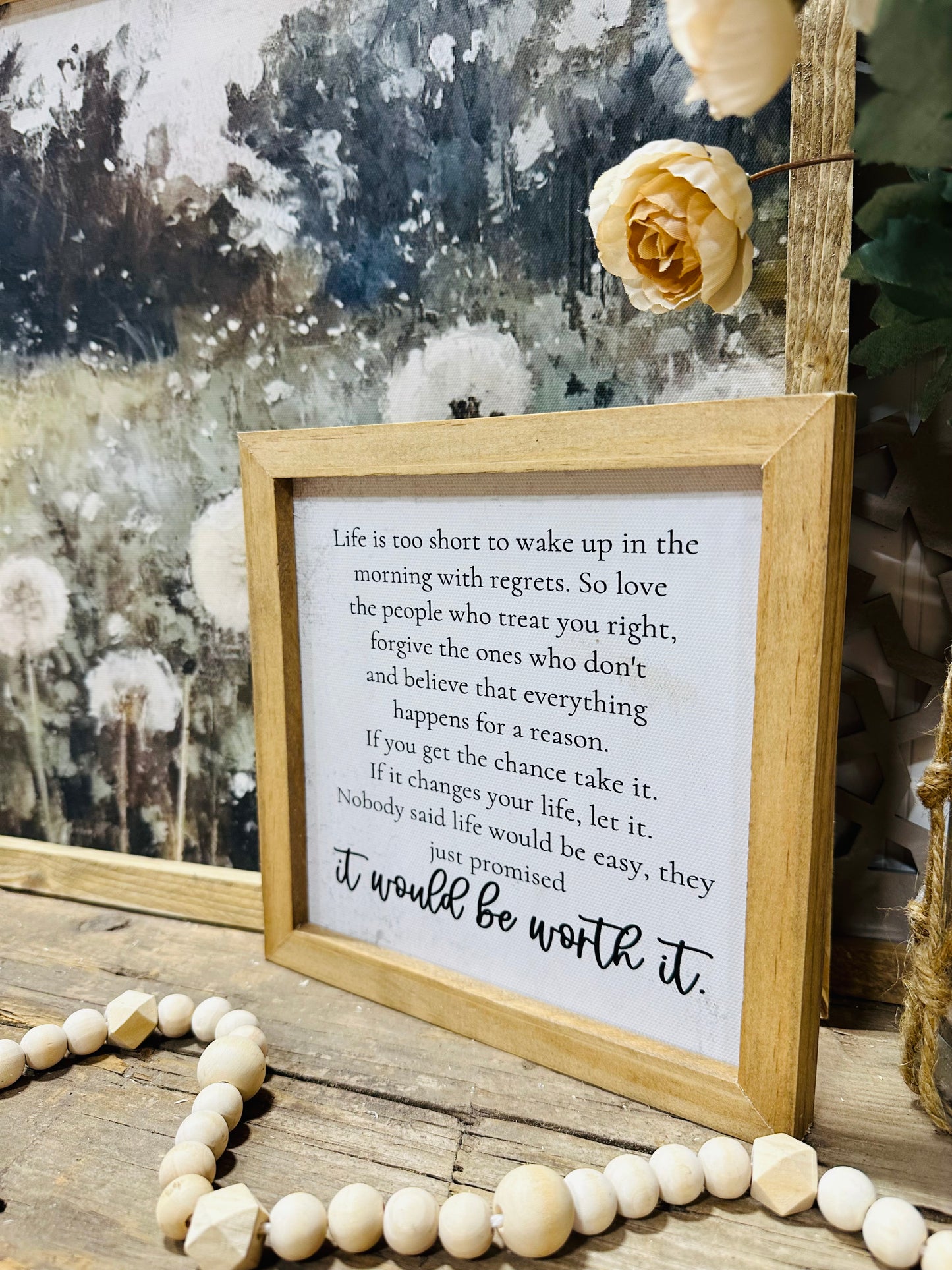 It would be worth it Dr. Suess quote framed canvas sign