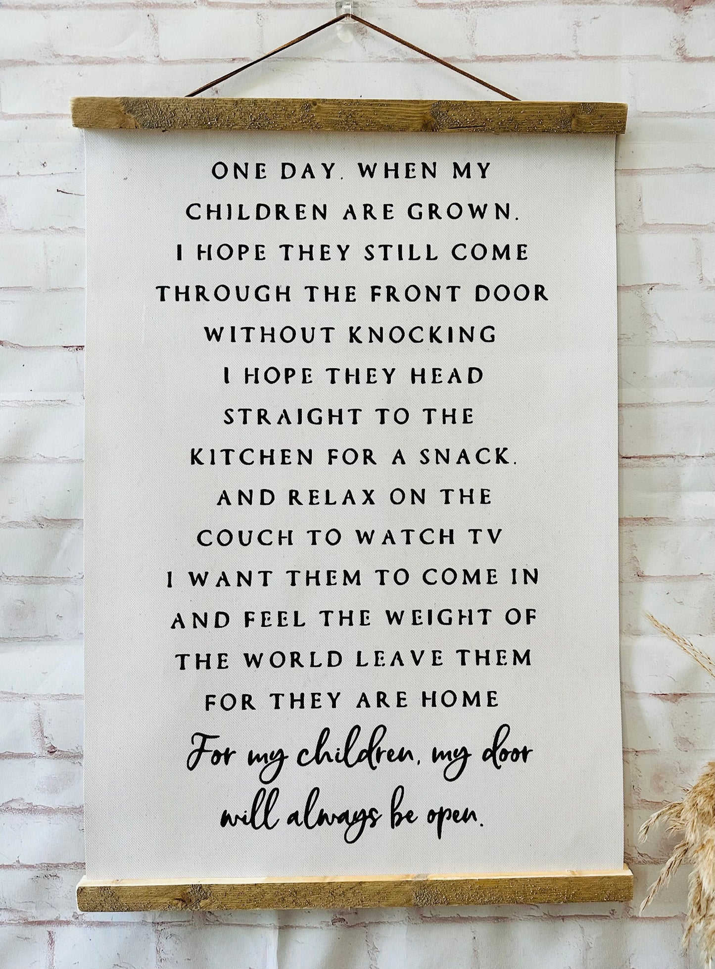 One day when my children are grown inspirational wood wall plaque gift for mom