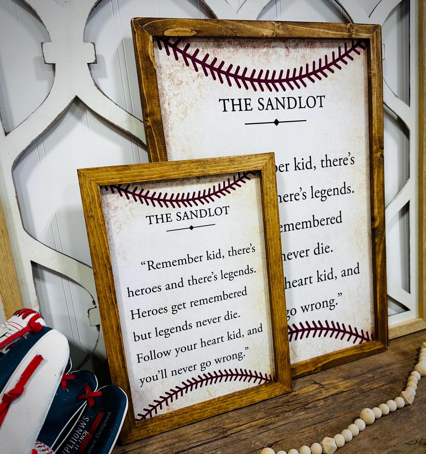 The sandlot quote wood framed sign, kids bedroom decor, nursery decor, baby show gift for new baby