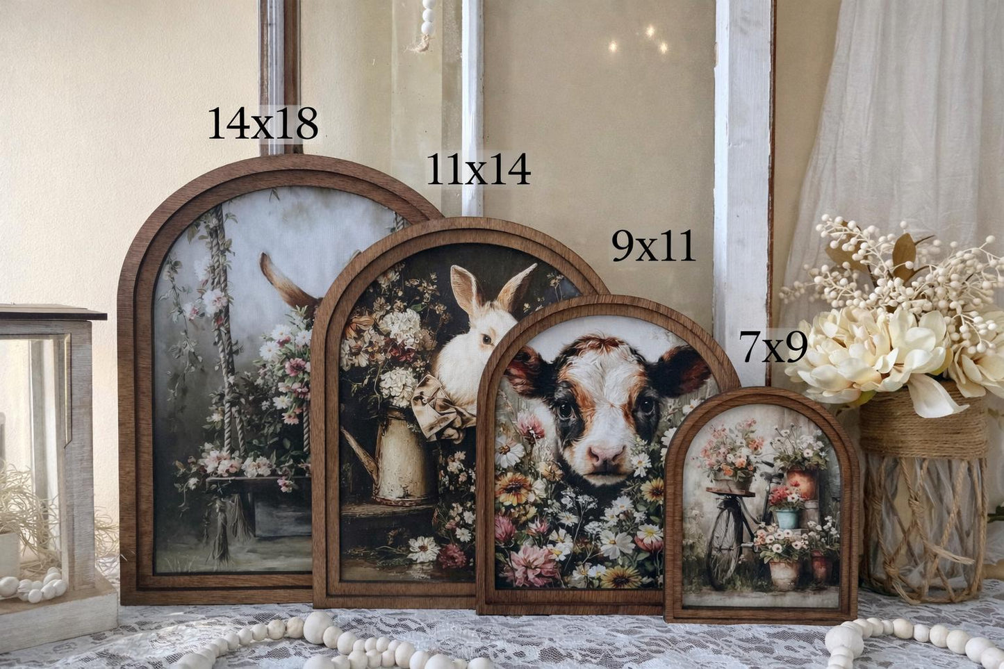 Wildflower Tabletop Arch Sign - Spring Floral Decor for Entryway, farmhouse floral Wall Art - Home Accent Piece