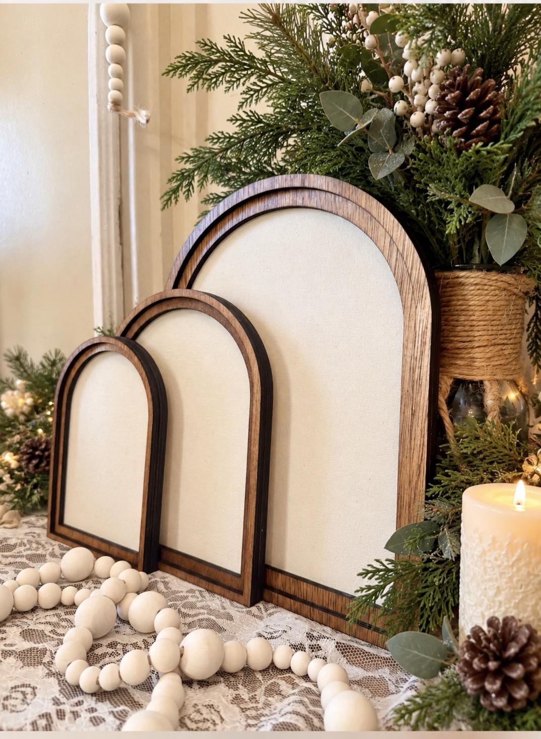 Wooden Arch Framed Christmas Snowman Funny Decor | Wood Framed Bathroom Holiday Canvas Art | Home | Winter Themed Wall Hanging