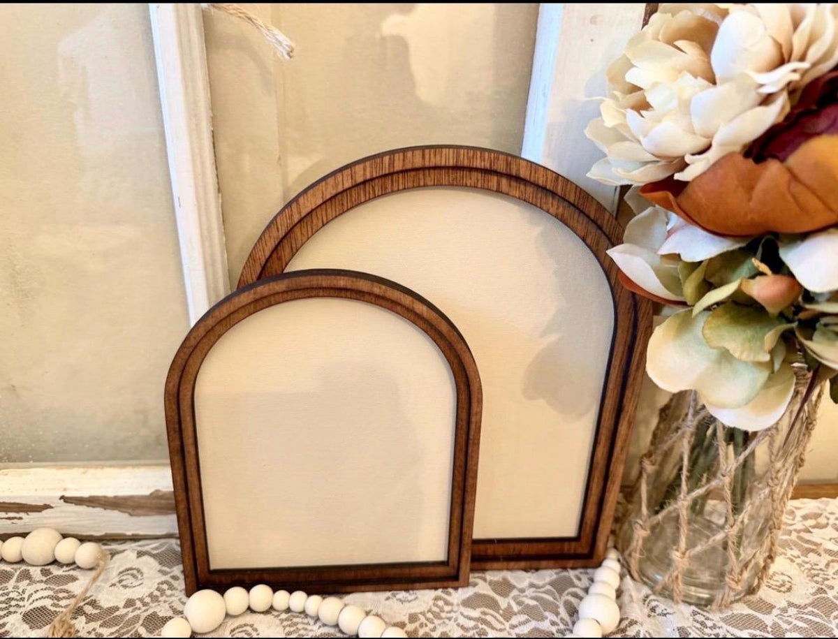 Mini Arched Halloween Bathroom Shelf Sign | Skeleton Boho Wood Canvas Decor | October Fall Autumn Seasonal Gift for Halloween Lovers