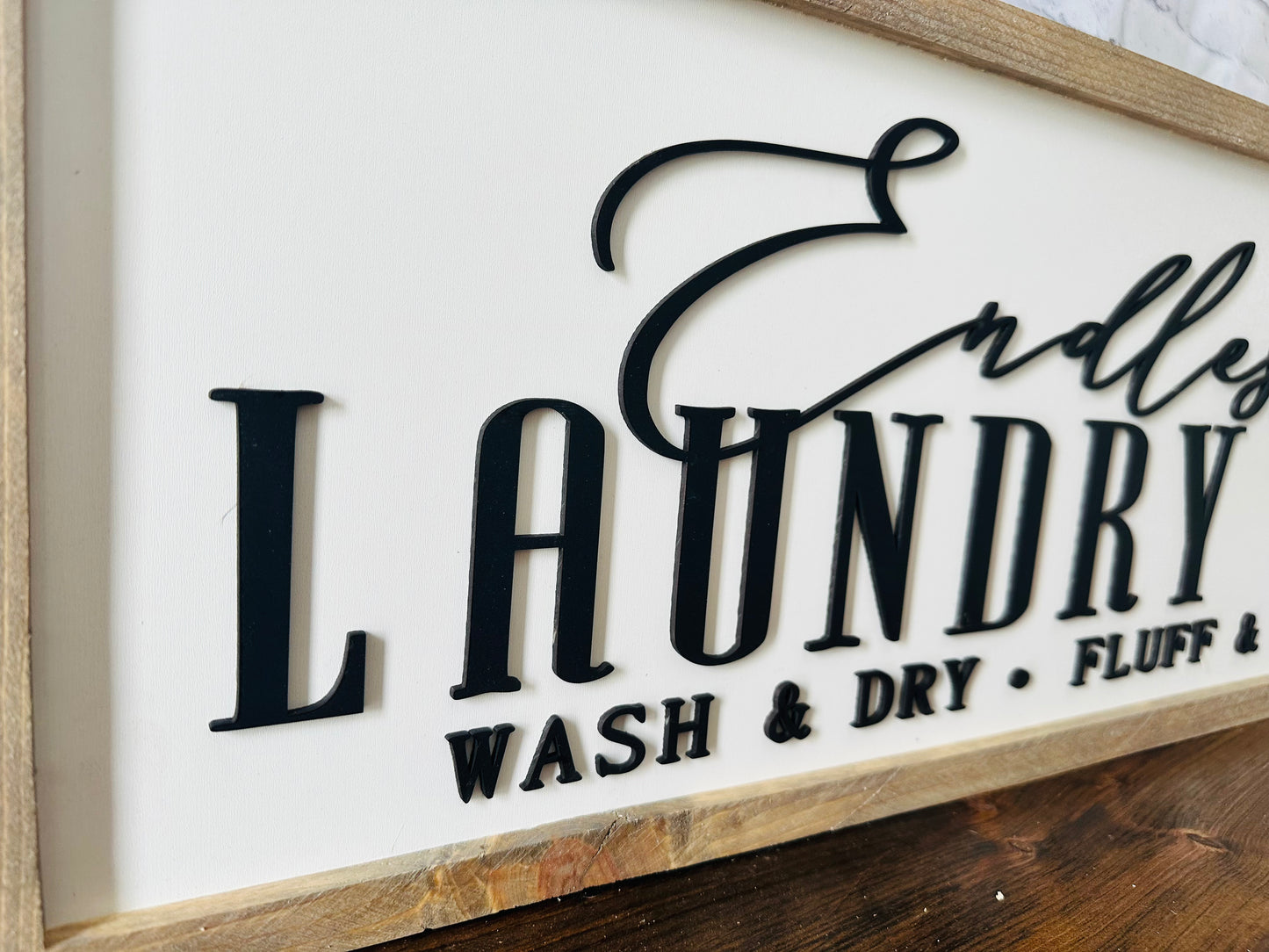 Endless laundry co farmhouse laundry room sign