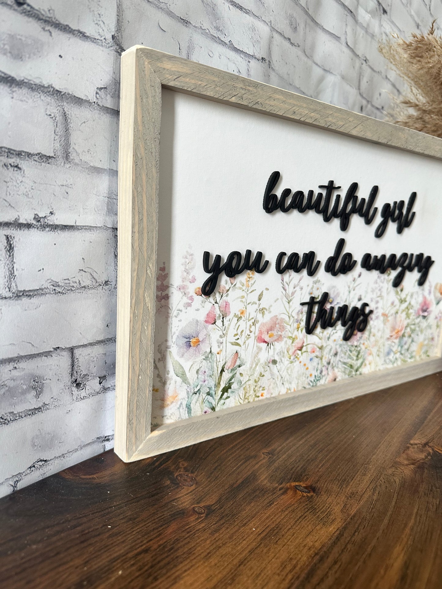 Beautiful girl you can do amazing things nursery sign