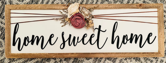 Home sweet home boho sign